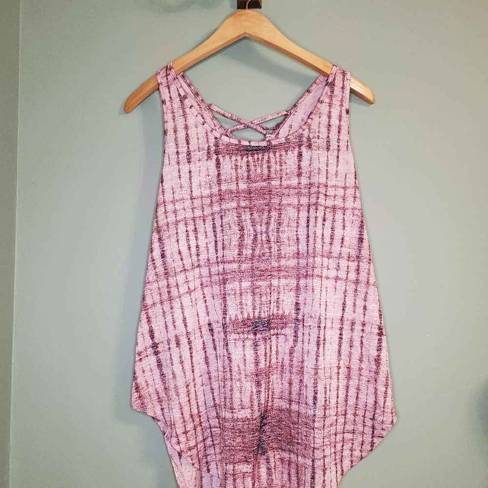 Sonoma Red Tie Dye Tank Women's L